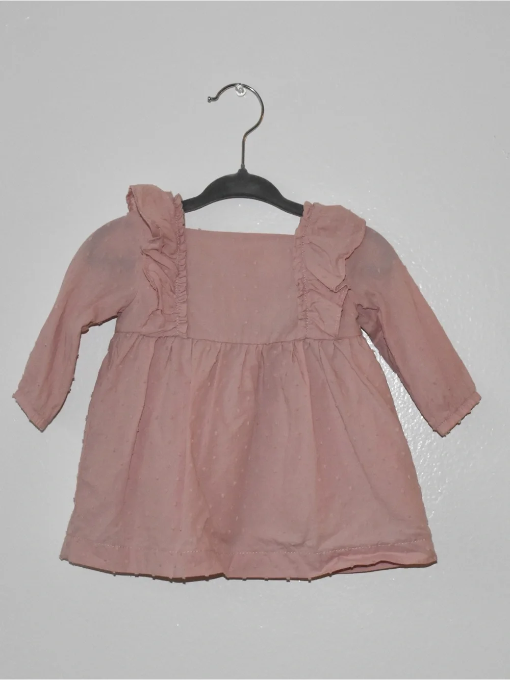 Carter's Dusty Pink Ruffle Peasant Top